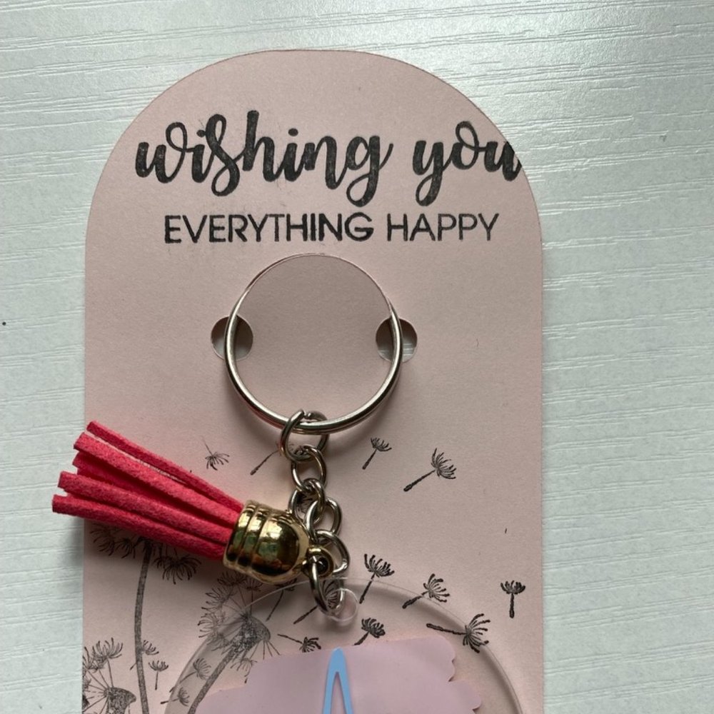 Rae Dunn Inspired Acrylic Keychain 'A'